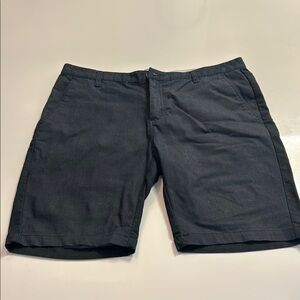 Blue Flat Front Shorts with Clean Design
